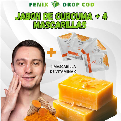 JABON DE CURCUMA+4 MASCARILLAS